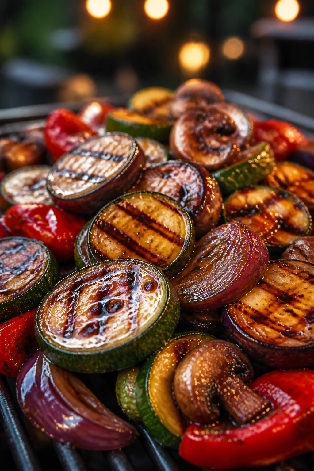 Grilled vegetables with miso-balsamic glaze