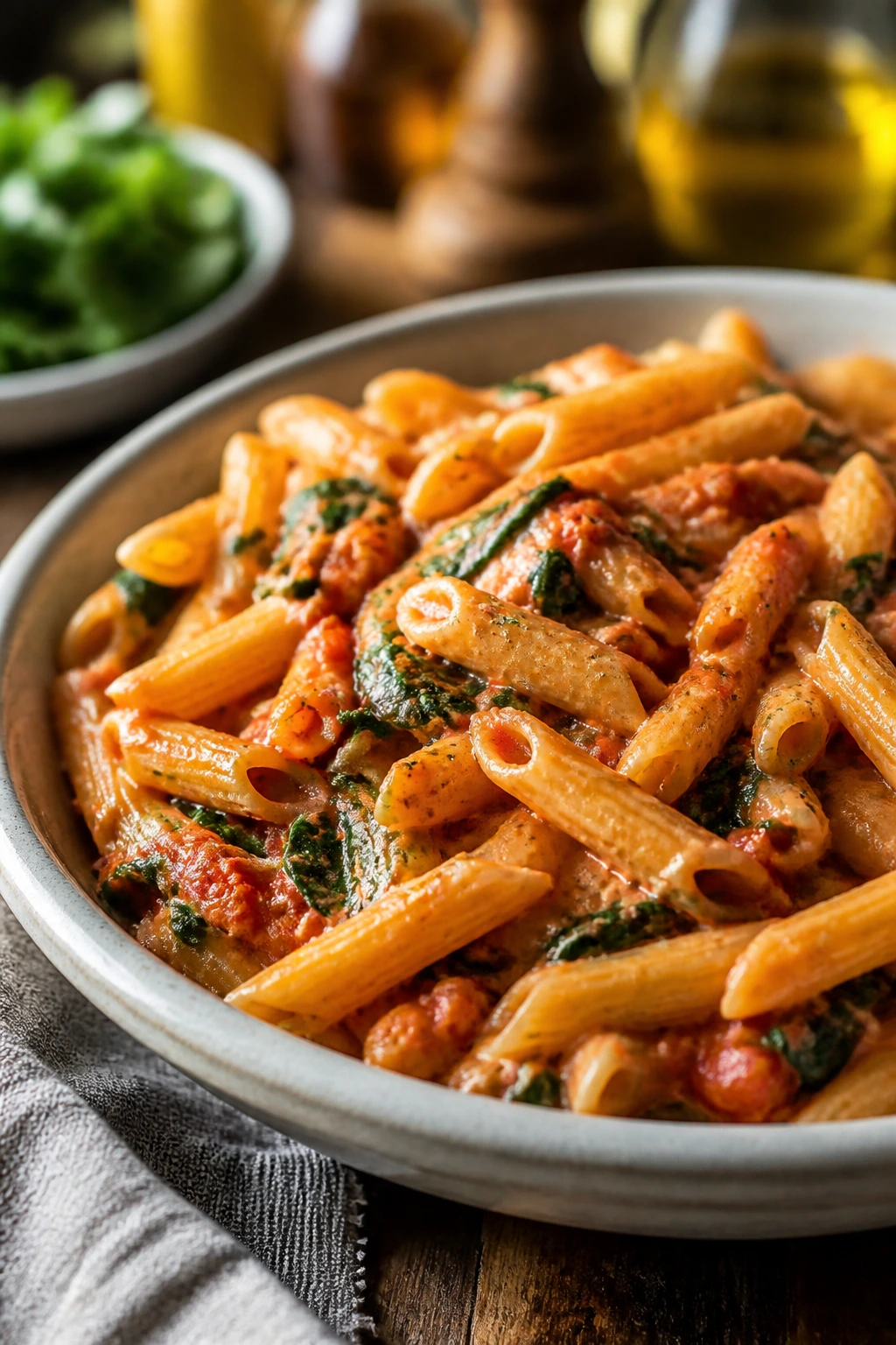 Gluten-free veggie pasta dish with hidden vegetables