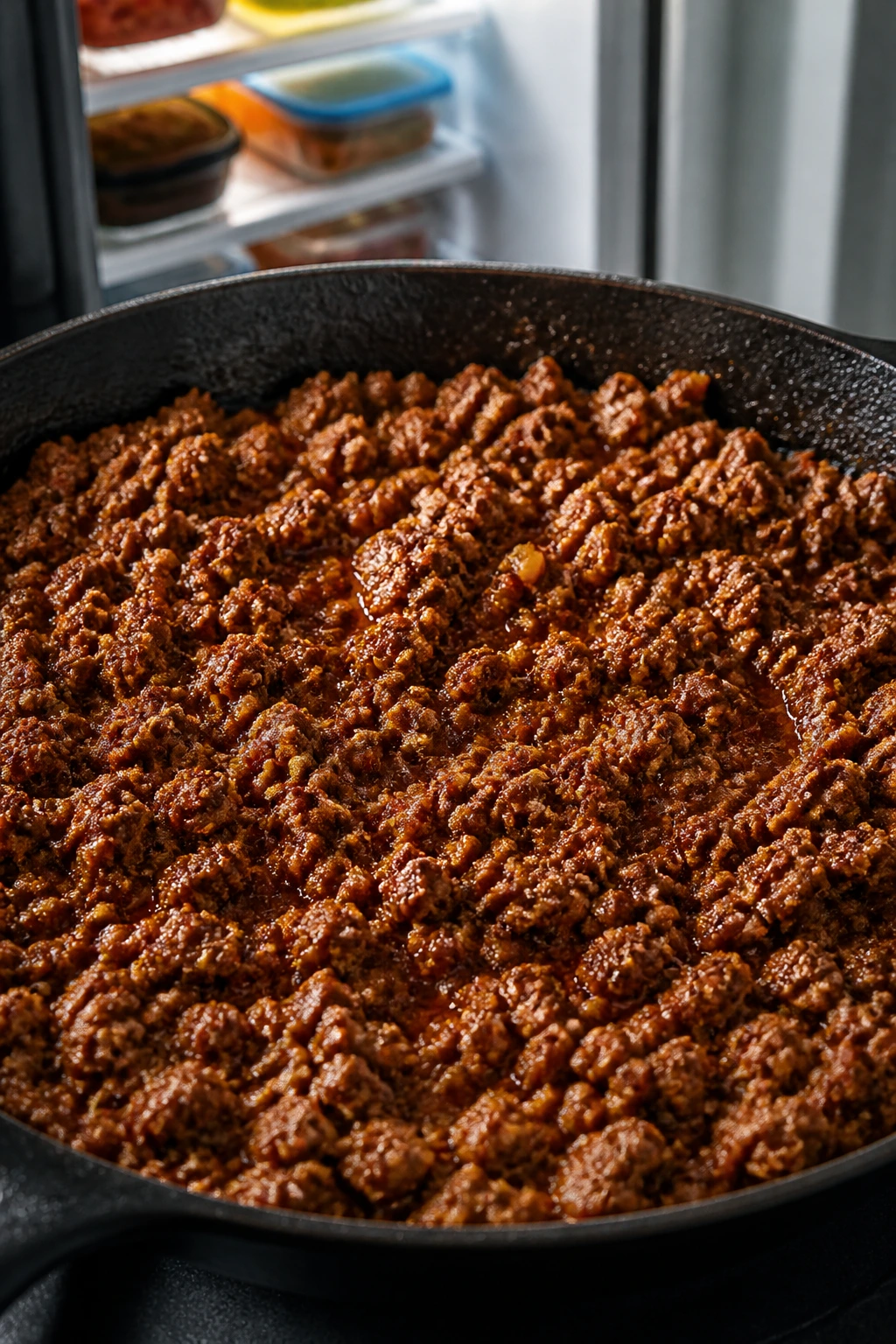 Ground beef ready for make-ahead storage