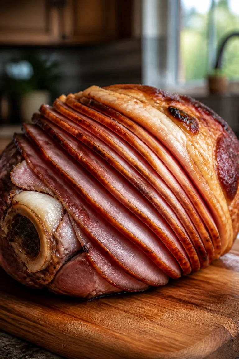 Smoky Bourbon Honey Glazed Ham with Brown Sugar Glaze