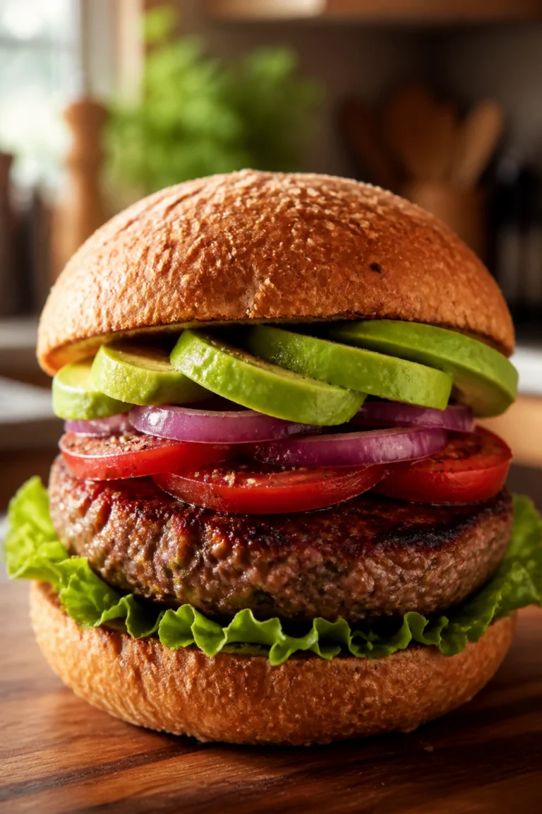 Hearty Healthy Burger for a Hearty Dinner