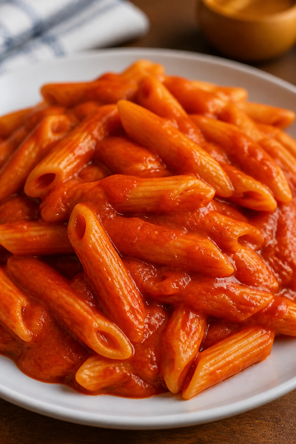 Pasta in smooth tomato sauce with hidden vegetables