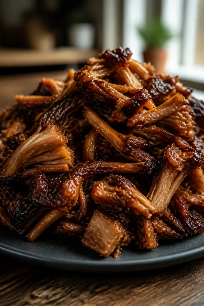 Tender Jackfruit Pulled Pork with Brown Sugar Glaze