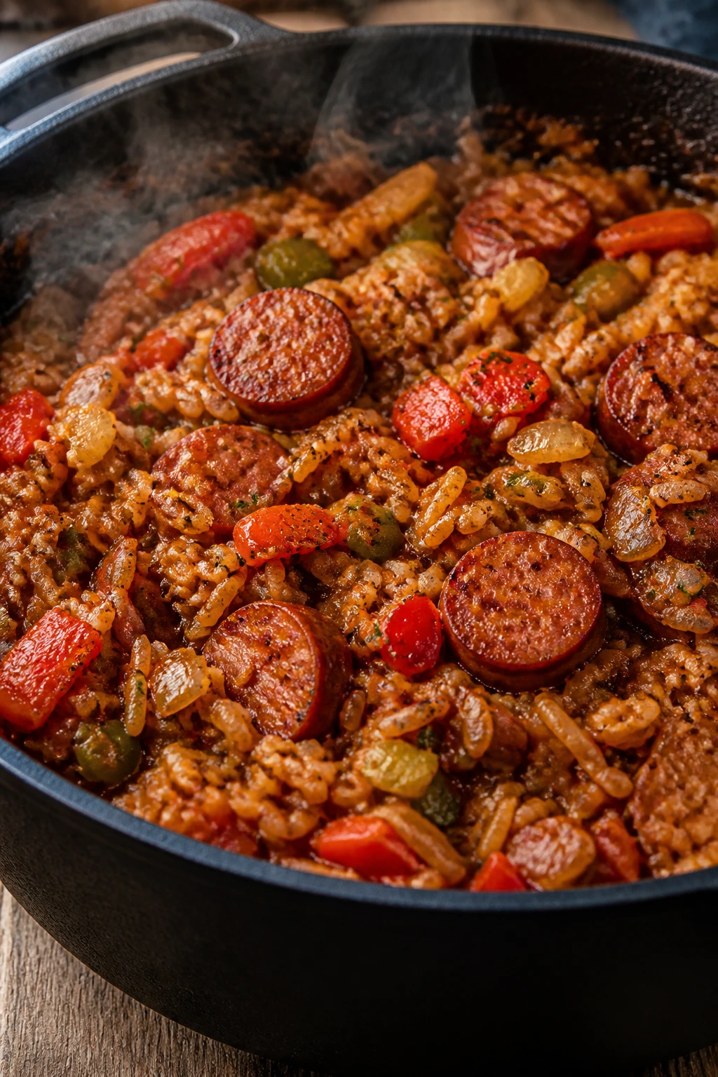 One-pot Cajun smoked sausage jambalaya