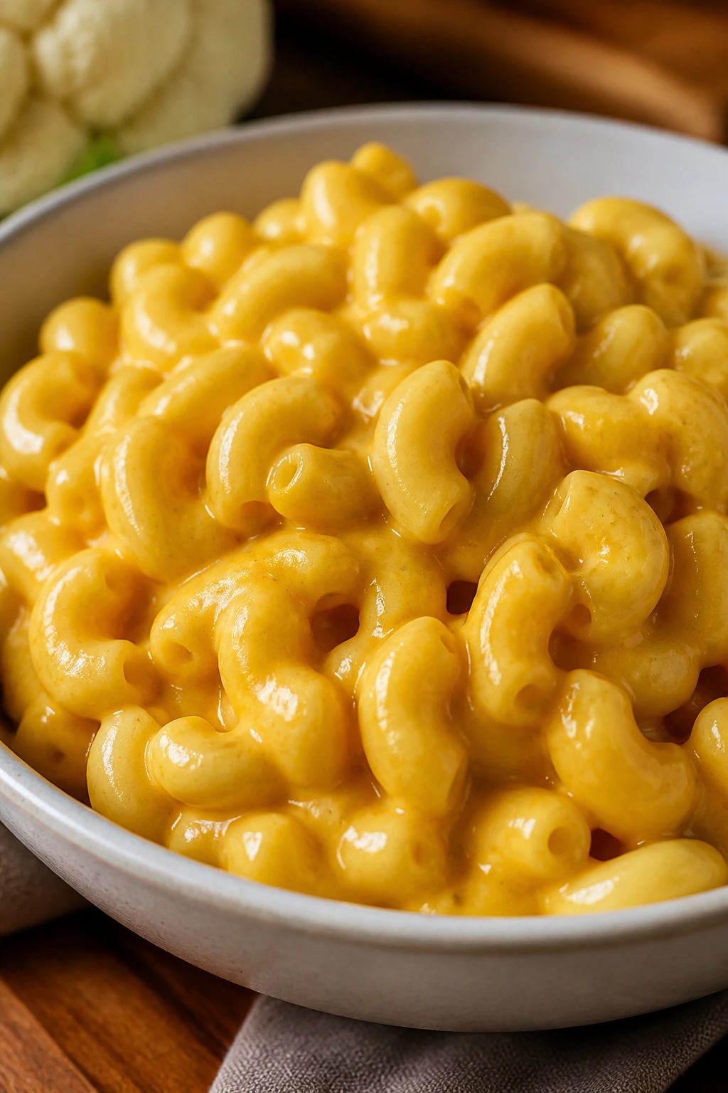 Mac and cheese with hidden vegetables in creamy sauce