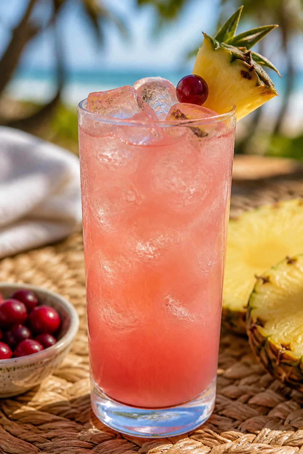 Malibu Breeze variation in a highball glass with lighter hue
