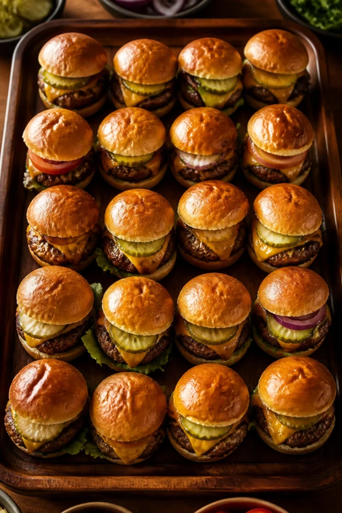 24 Mini Burger Sliders for Sunday Suppers