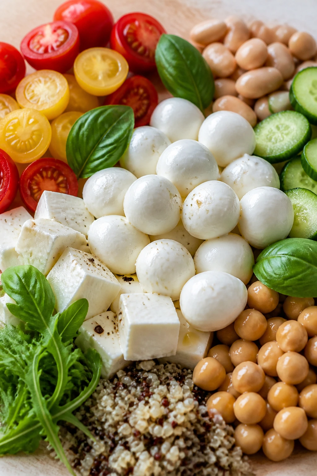 Mozzarella as versatile centerpiece for salads