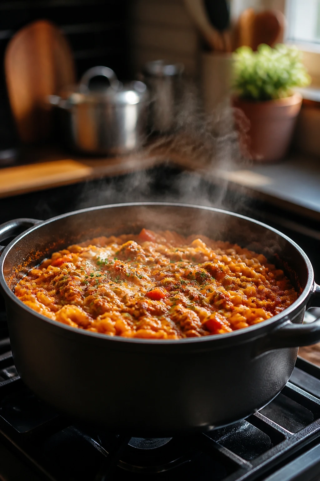 Single pot simmering on stove illustrating one-pot cooking for after-school snack time