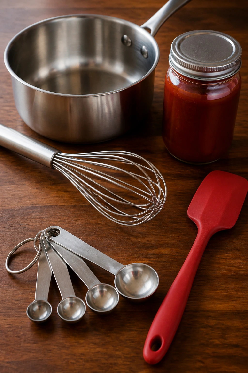 Set of kitchen tools for making bibimbap sauce