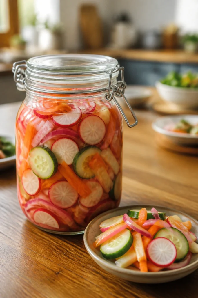 Crispy Quick Pickled Vegetables for a Healthy Dinner