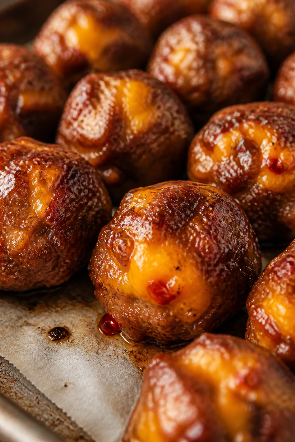 Meatballs with melted pimento cheese pockets