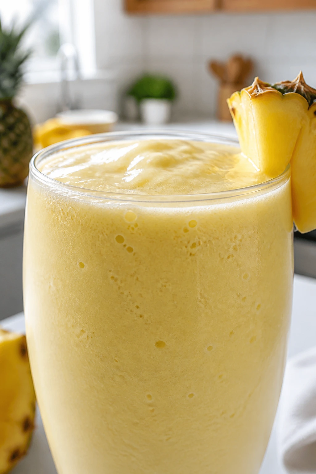 Thick Pineapple Protein Blend smoothie in glass