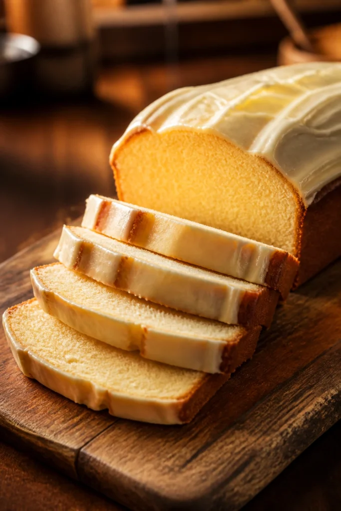 Moist Pound Cake with Cream Cheese Frosting