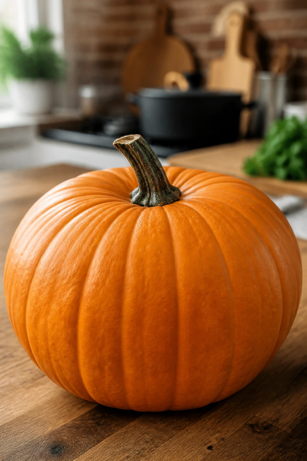 Close-up of a pumpkin on a kitchen counter symbolizing easy dinners