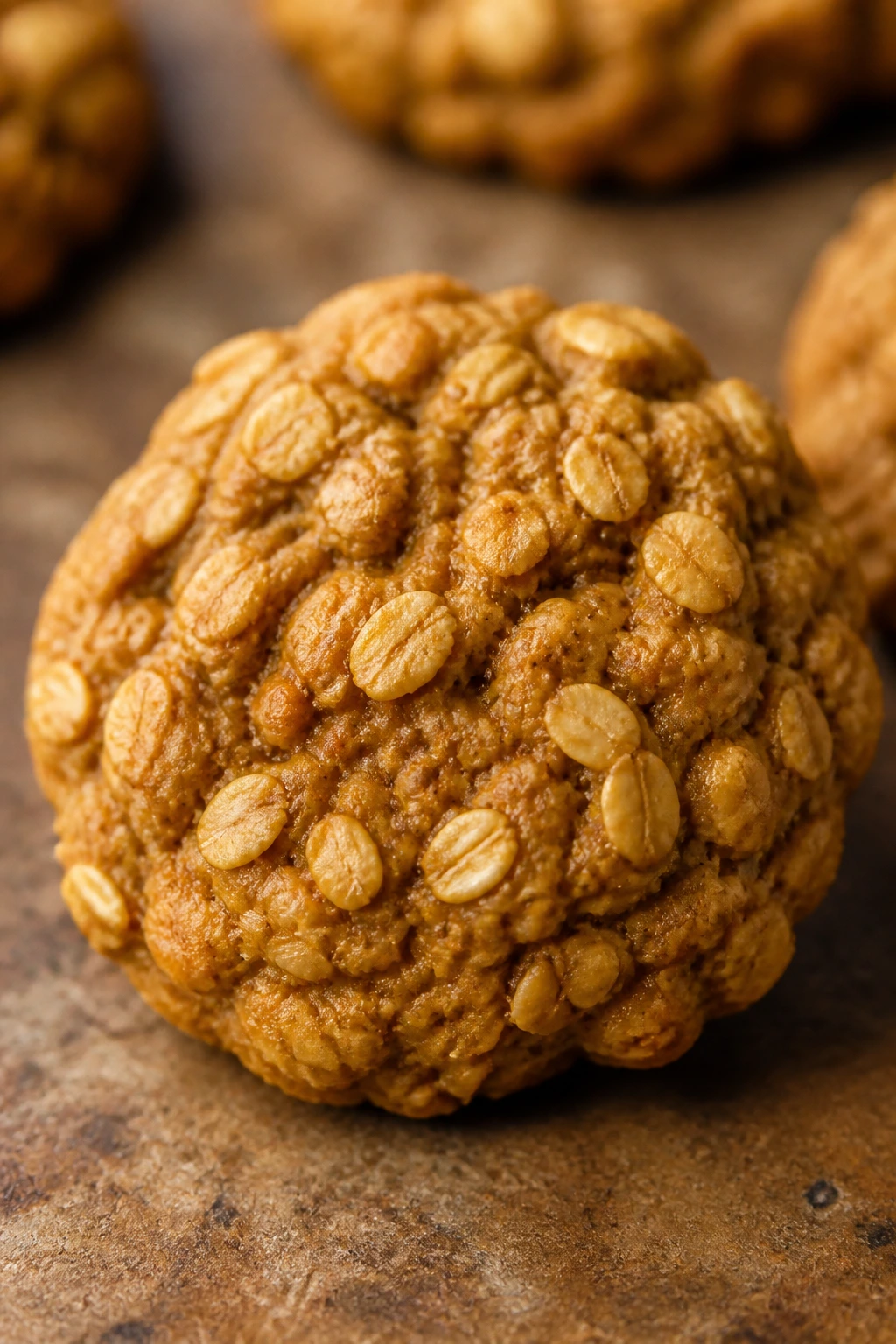 Pumpkin oatmeal cookie close-up