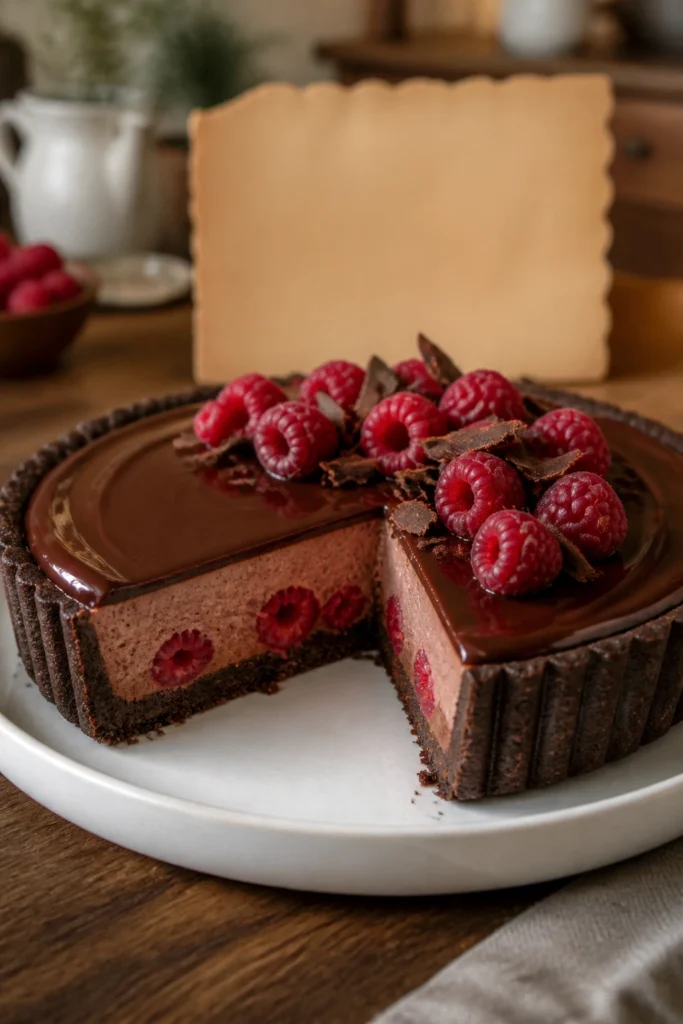 Fluffy Chocolate and Raspberry Tart Recipe
