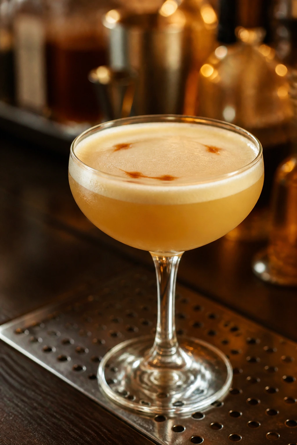 Silk-Smooth Rum Sour in a coupe with foam on top