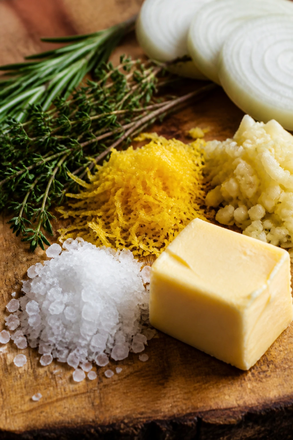 Close-up of seasoning ingredients for turkey breast