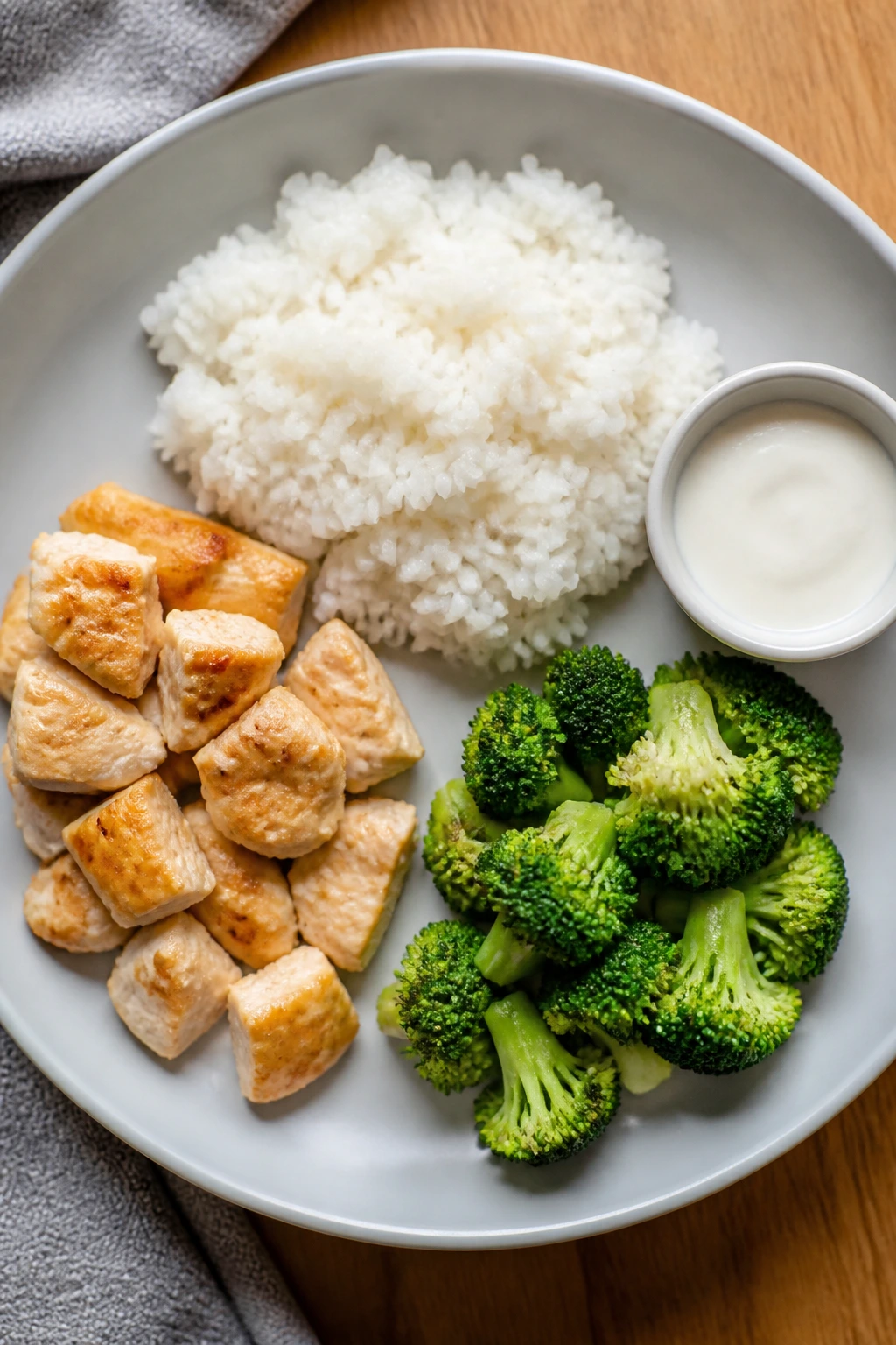 Top-down plate showing separate food zones for picky eaters