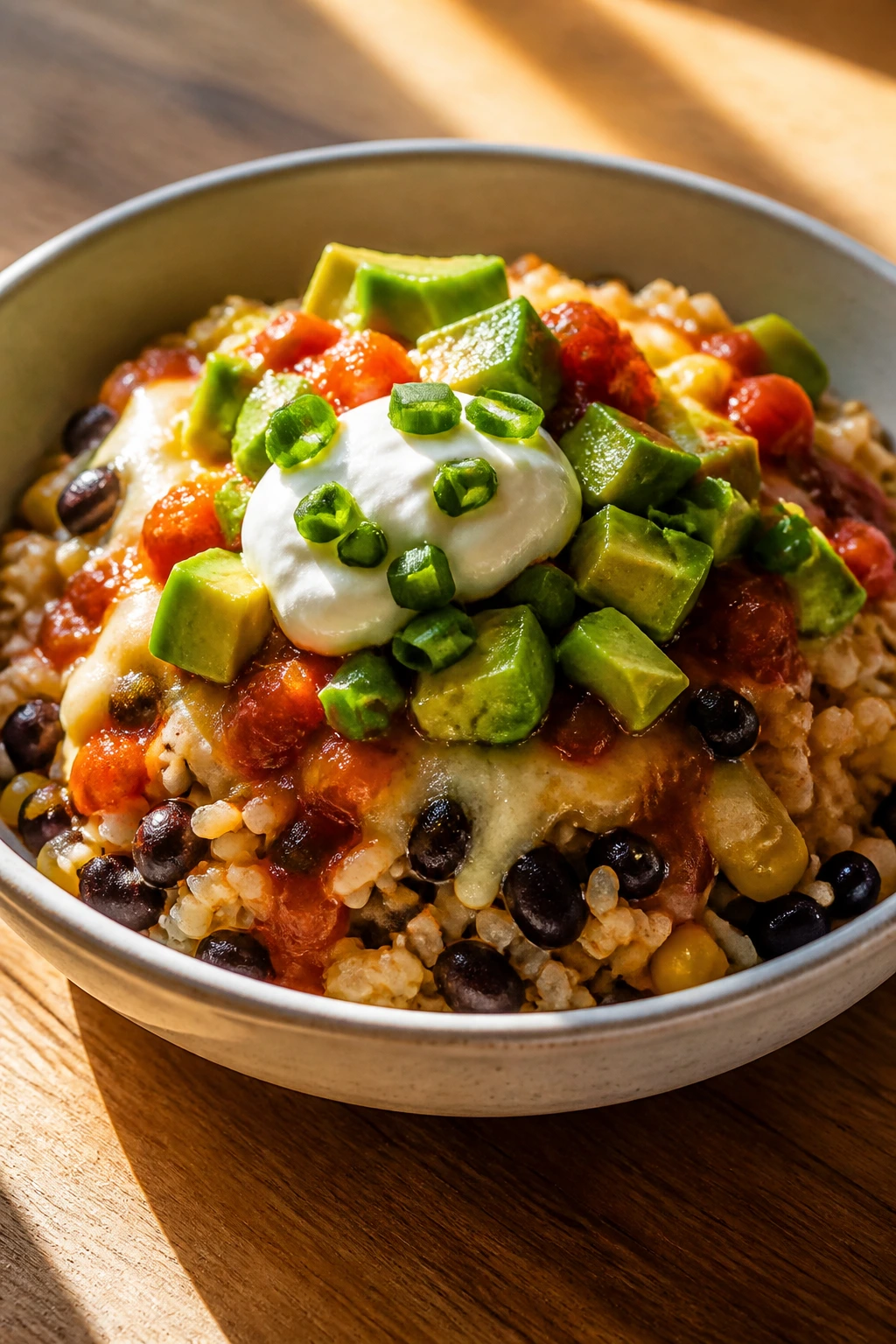 plated dorm-friendly meal in a shallow bowl