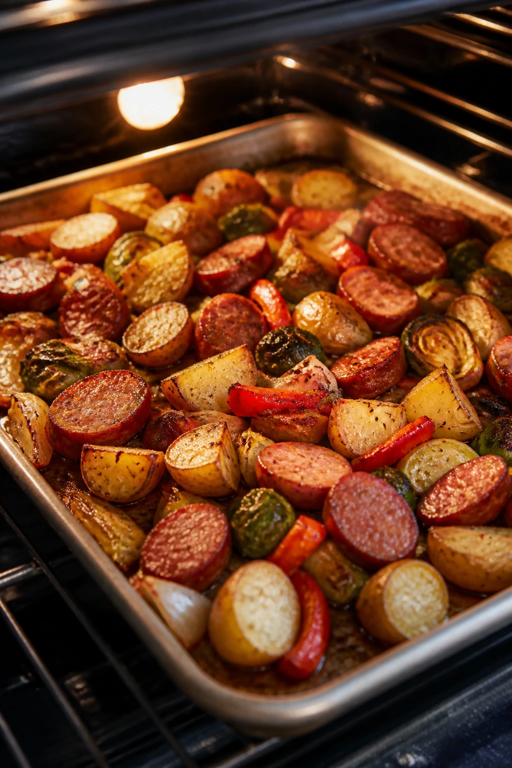 Sheet pan roast with sausage and vegetables