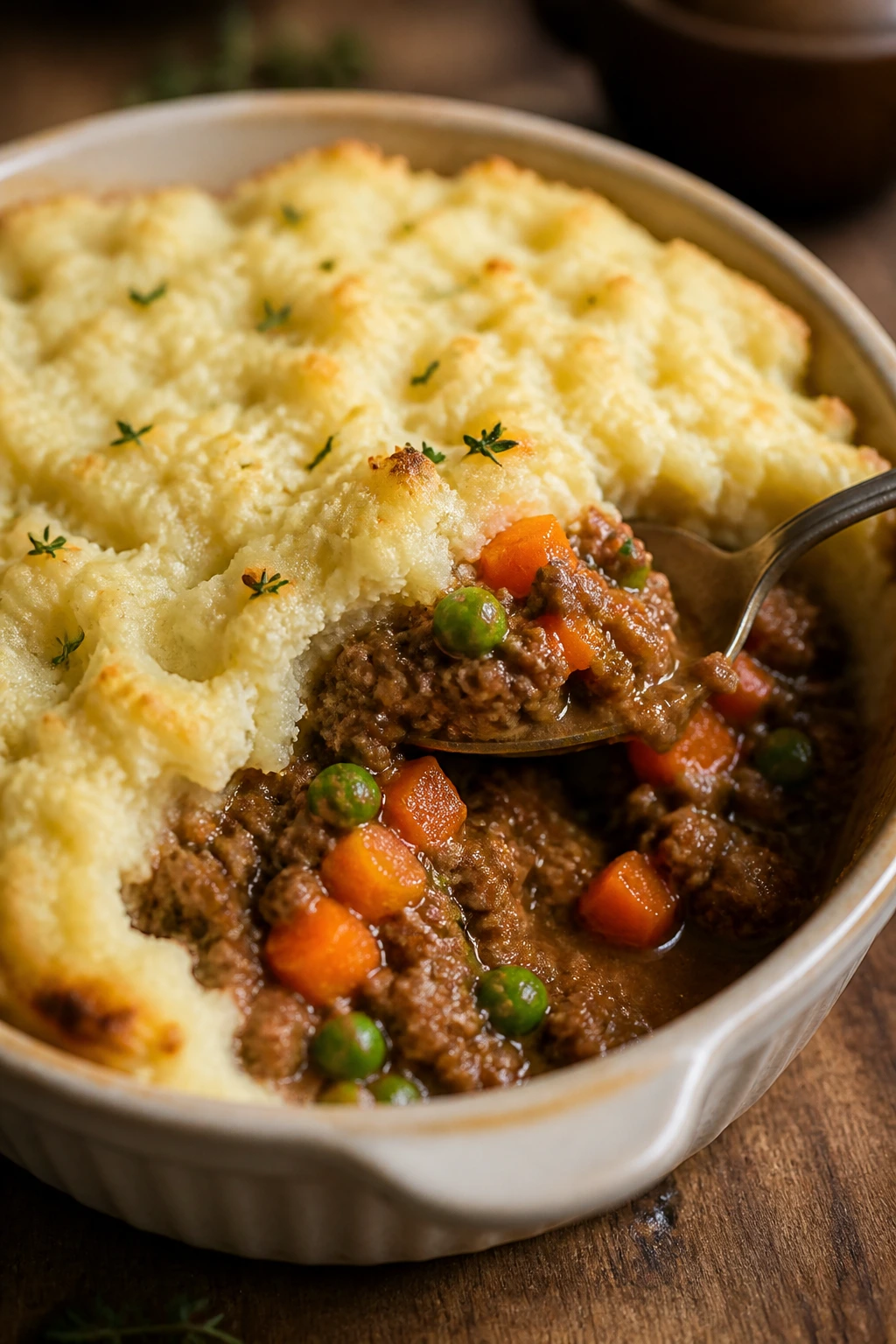 Beef shepherd's pie with cauliflower-potato topping
