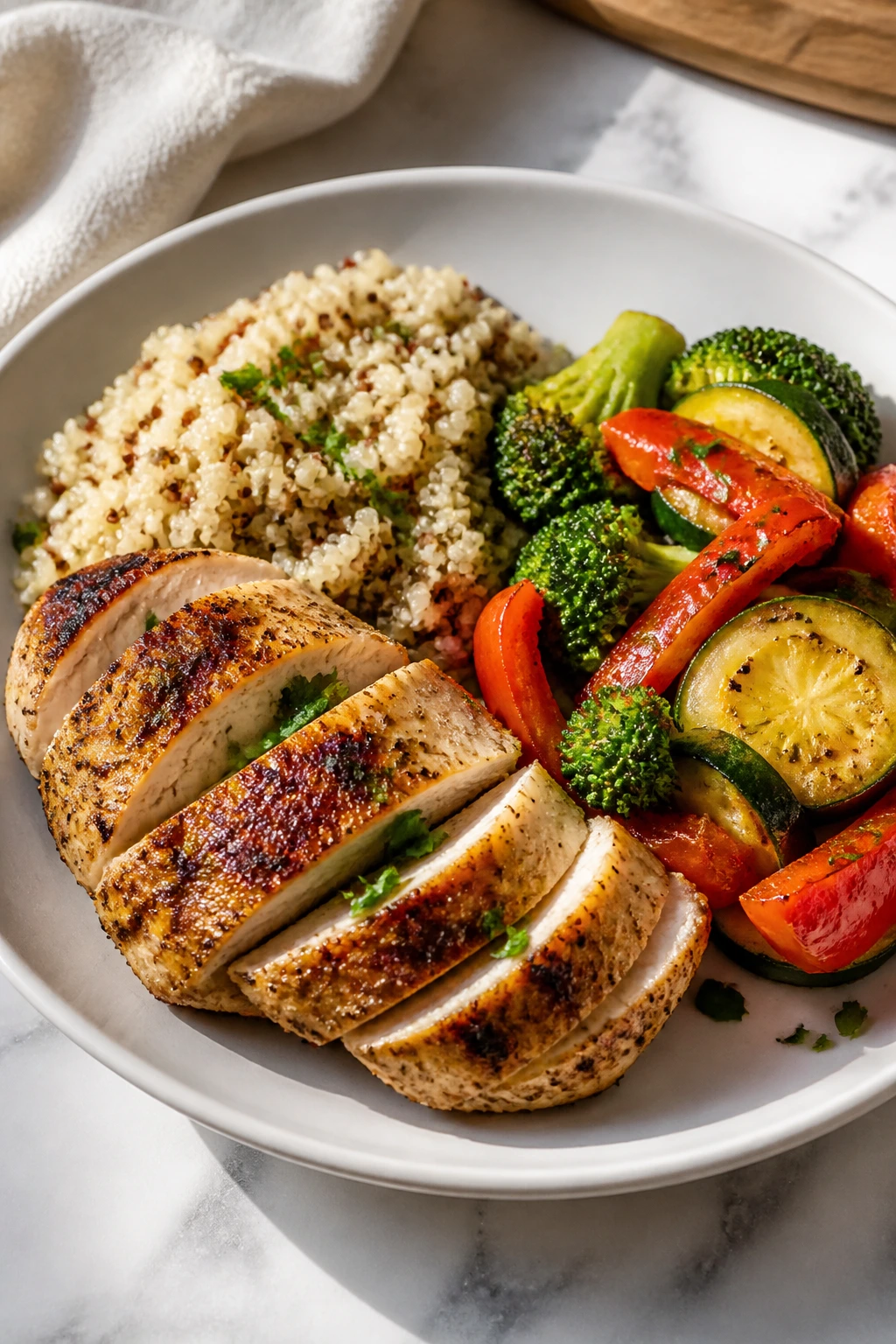 Single-serve protein meal on a plate illustrating the concept