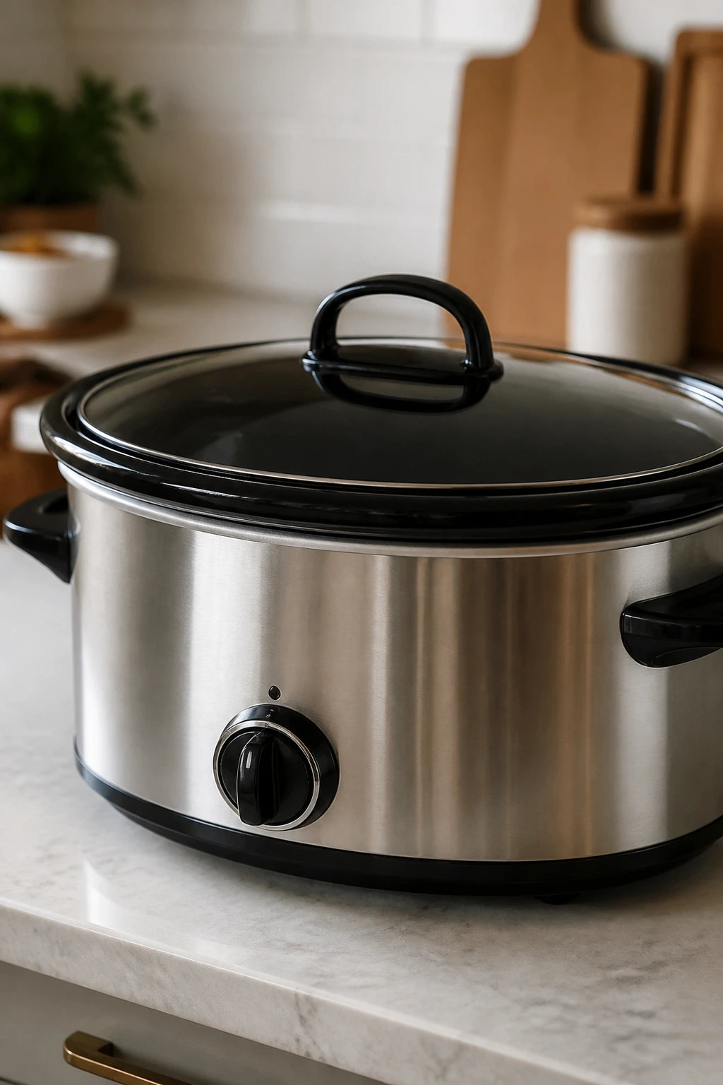 6-quart slow cooker on a kitchen counter