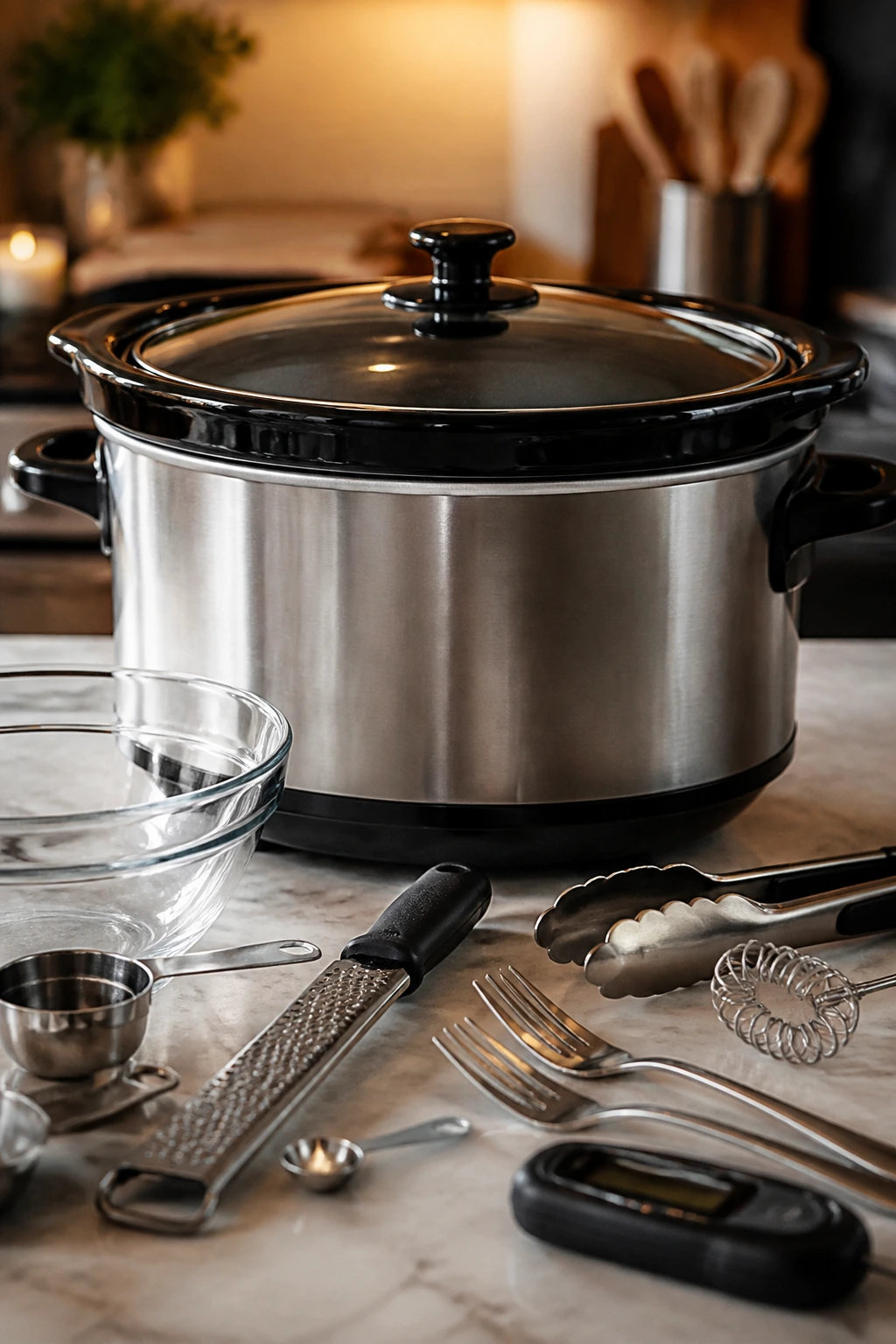 5-6 quart slow cooker on kitchen counter
