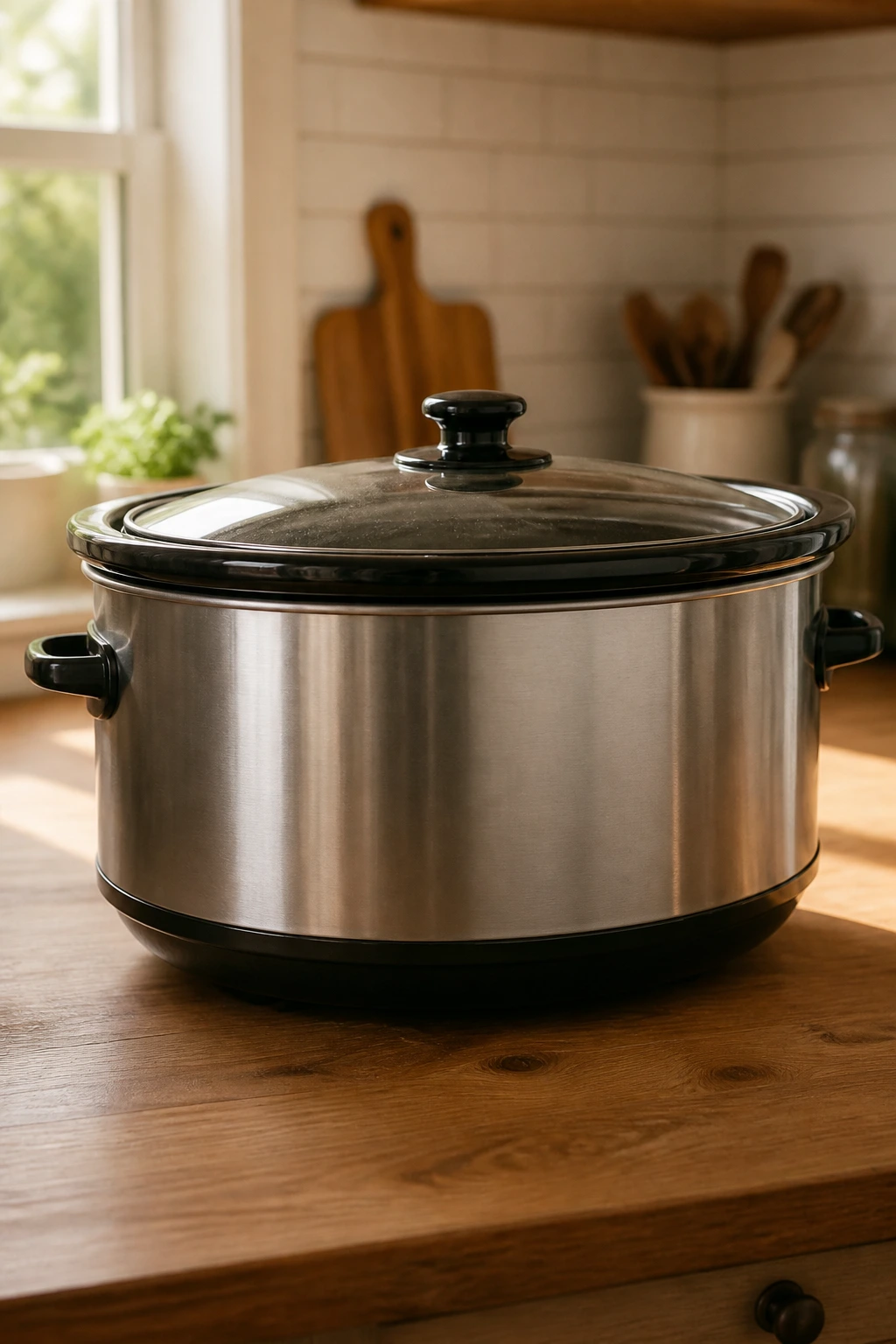 6-quart slow cooker on a kitchen counter