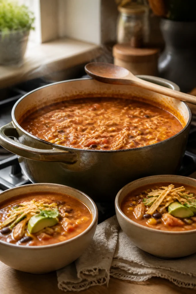 Hearty Chicken Enchilada Soup for Cold Winter Nights