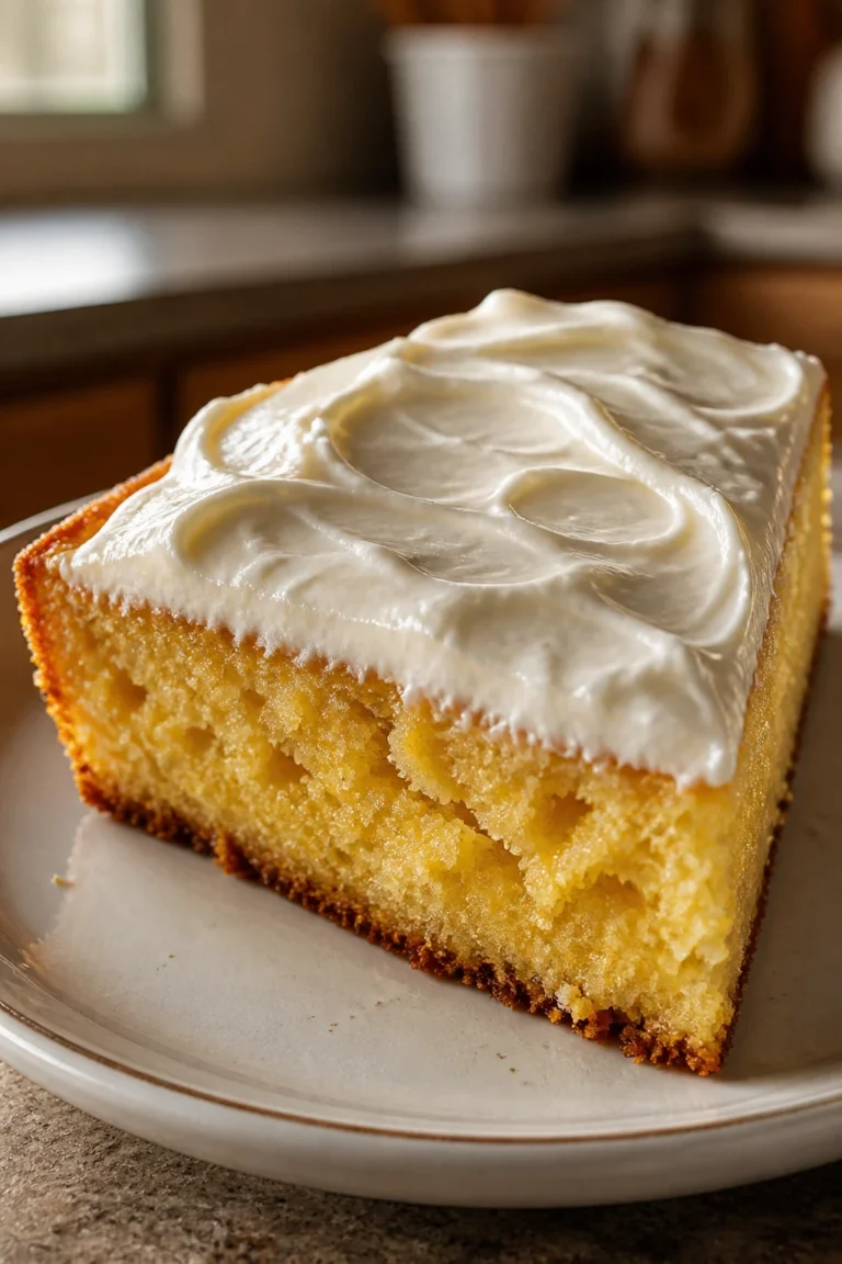 Buttery Sweet Corn Pudding with Cream Cheese Frosting