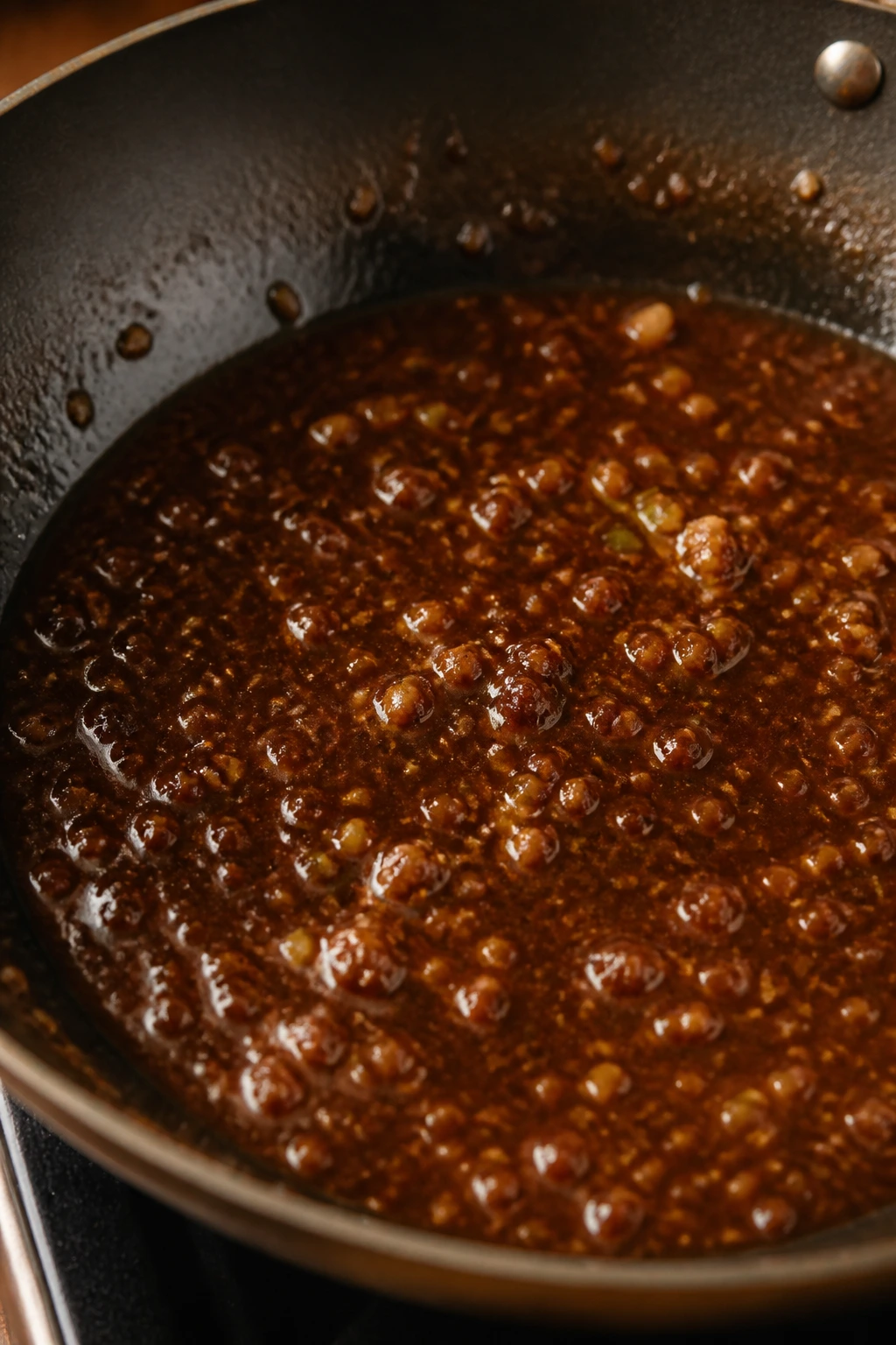 Pan with dull, clumpy sauce indicating common mistakes