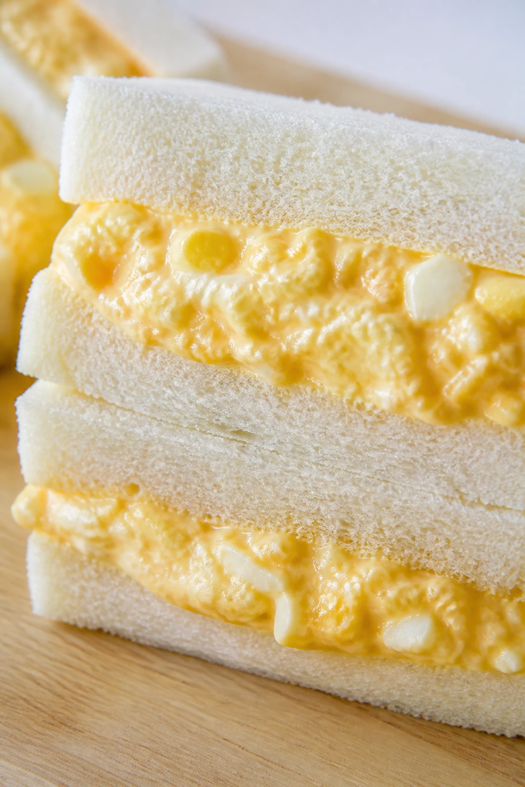 Cross-section Tamago Sando egg sandwich