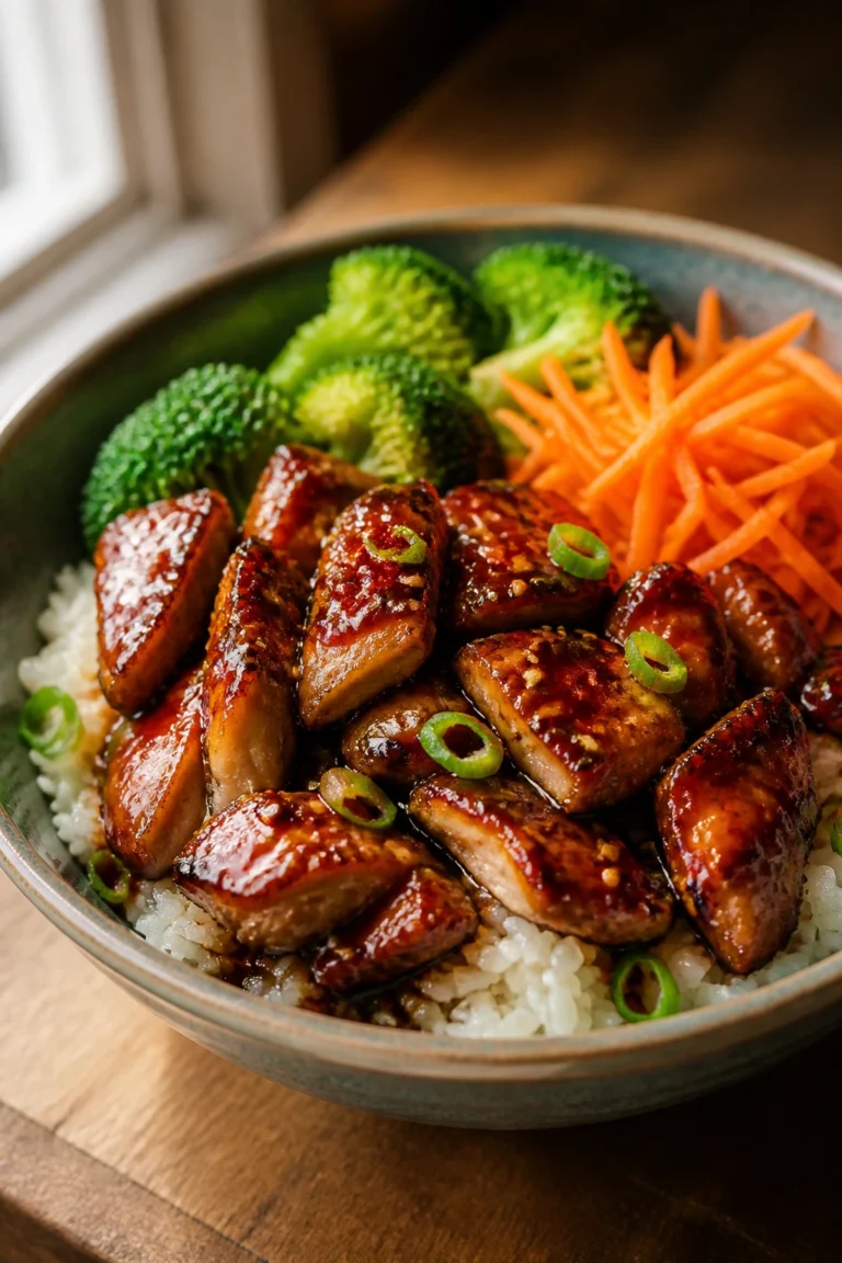 Spicy Teriyaki Chicken Rice Bowl Better than Takeout