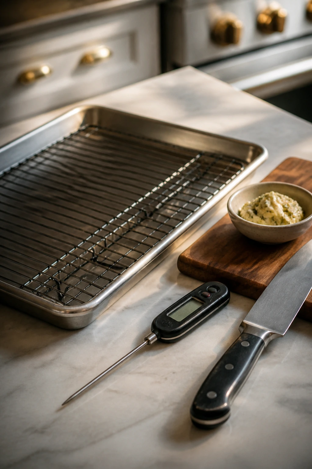 Roasting tools setup for turkey breast