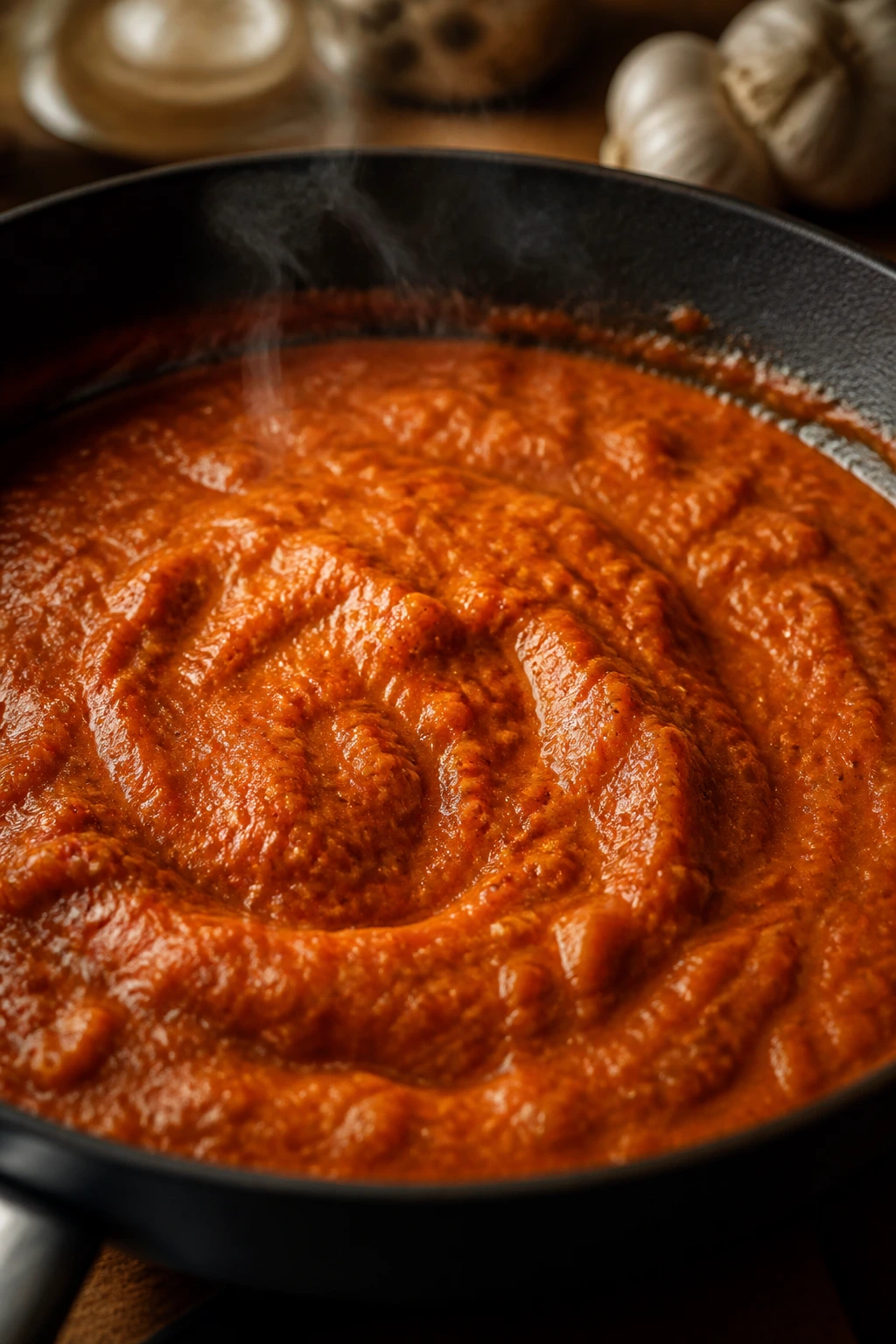 Creamy tomato-cheese sauce with hidden cauliflower and white bean