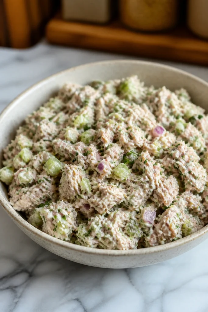 Fresh Creamy Tuna Salad with Homemade Dressing