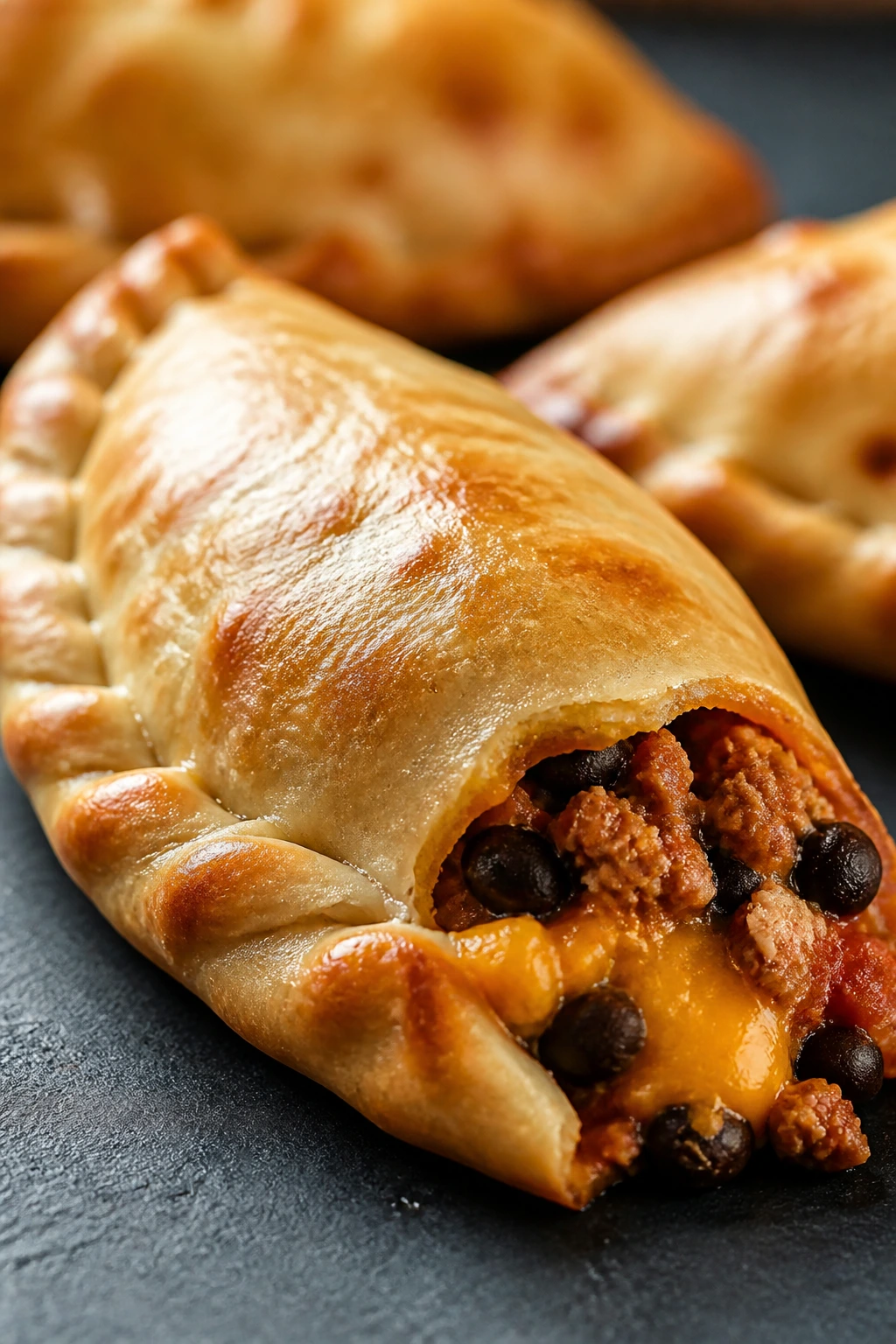 Turkey taco empanada with cheddar filling