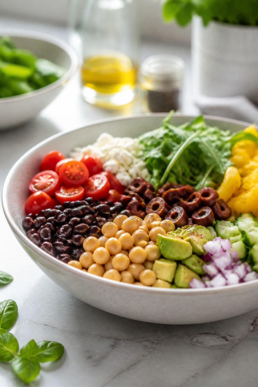 Colorful no-bake bowl with customizable toppings.