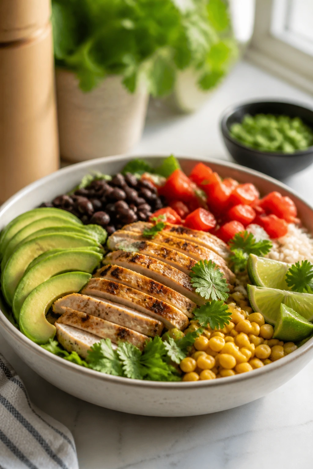 Plated bowl showing toppings as variations and adaptations