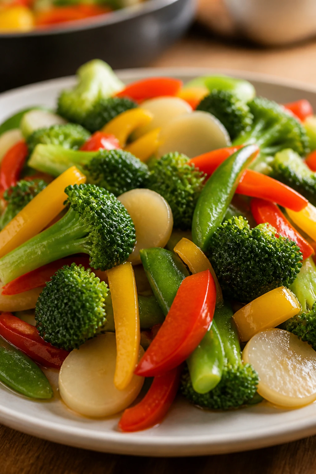 Vibrant vegetable medley highlighting texture and color