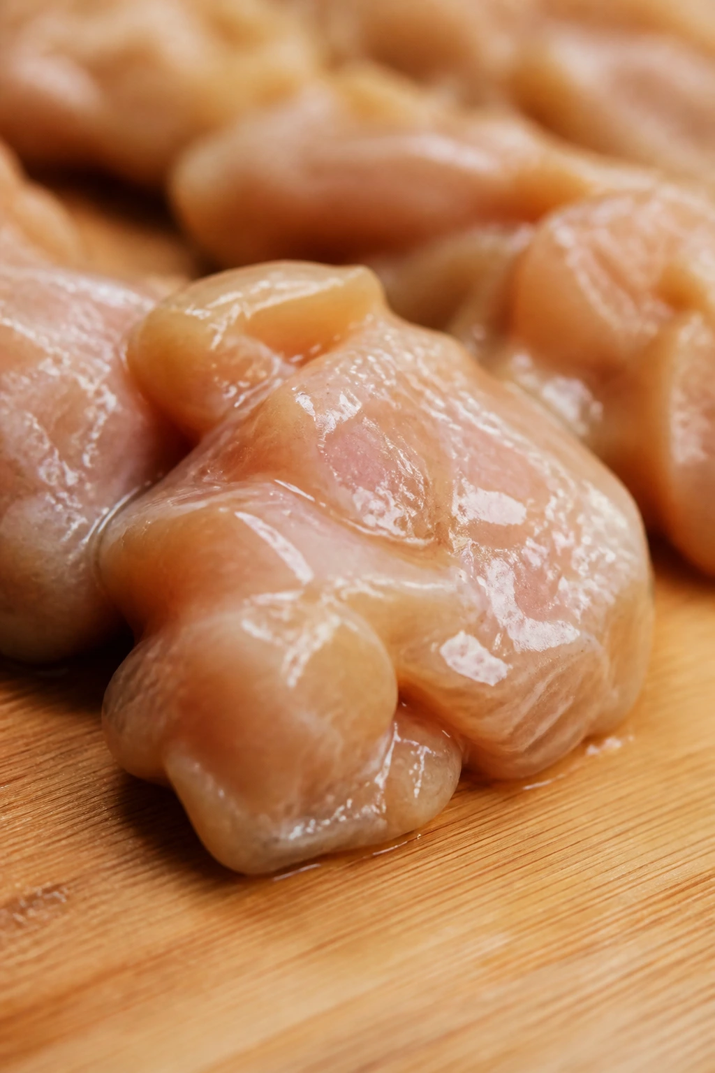 Glossy velvet-coated chicken piece showing tender-crisp surface