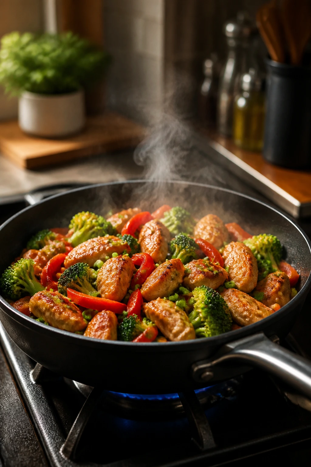 Cozy weeknight skillet dinner in a home kitchen