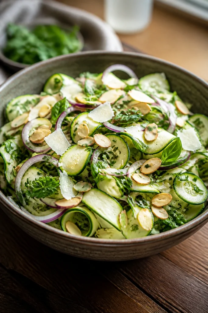 Light Zucchini Salad with Homemade Dressing